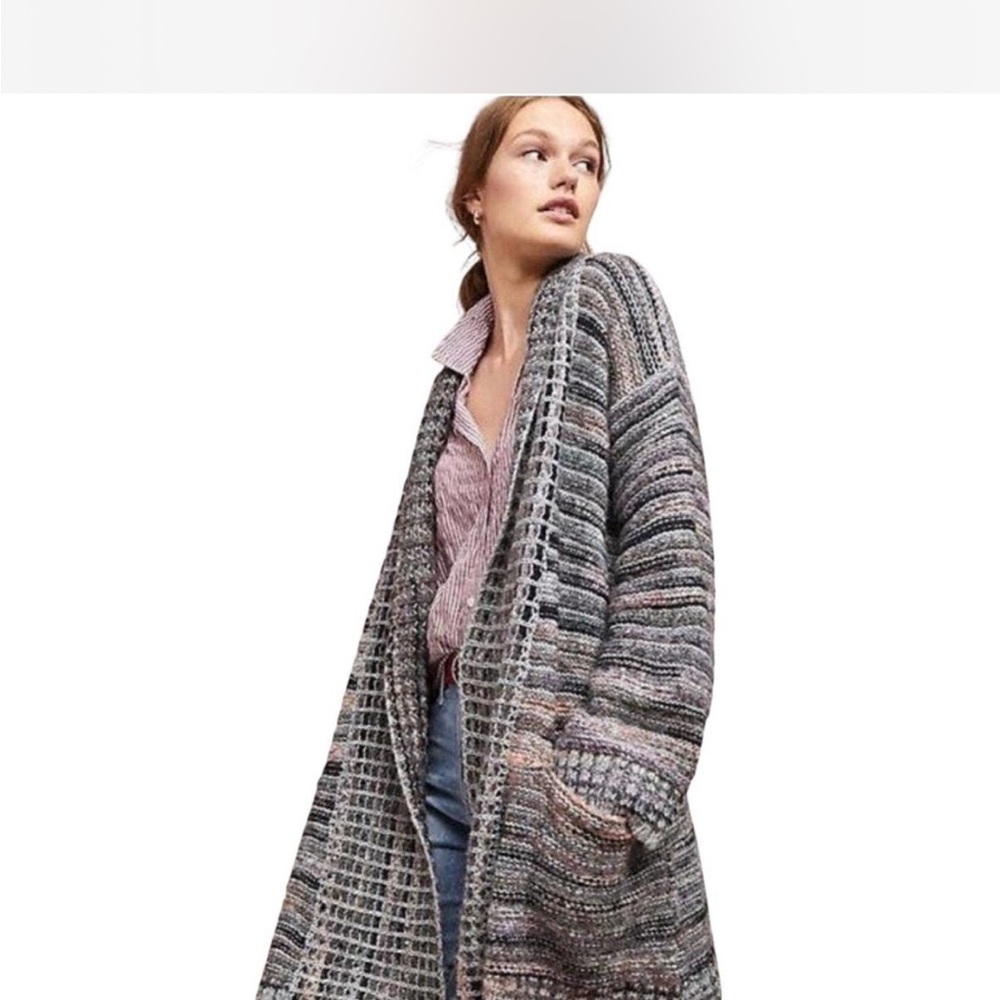 Anthropologie Akemi + Kin Women's Wool blend knit Open Front Sweater Medium
